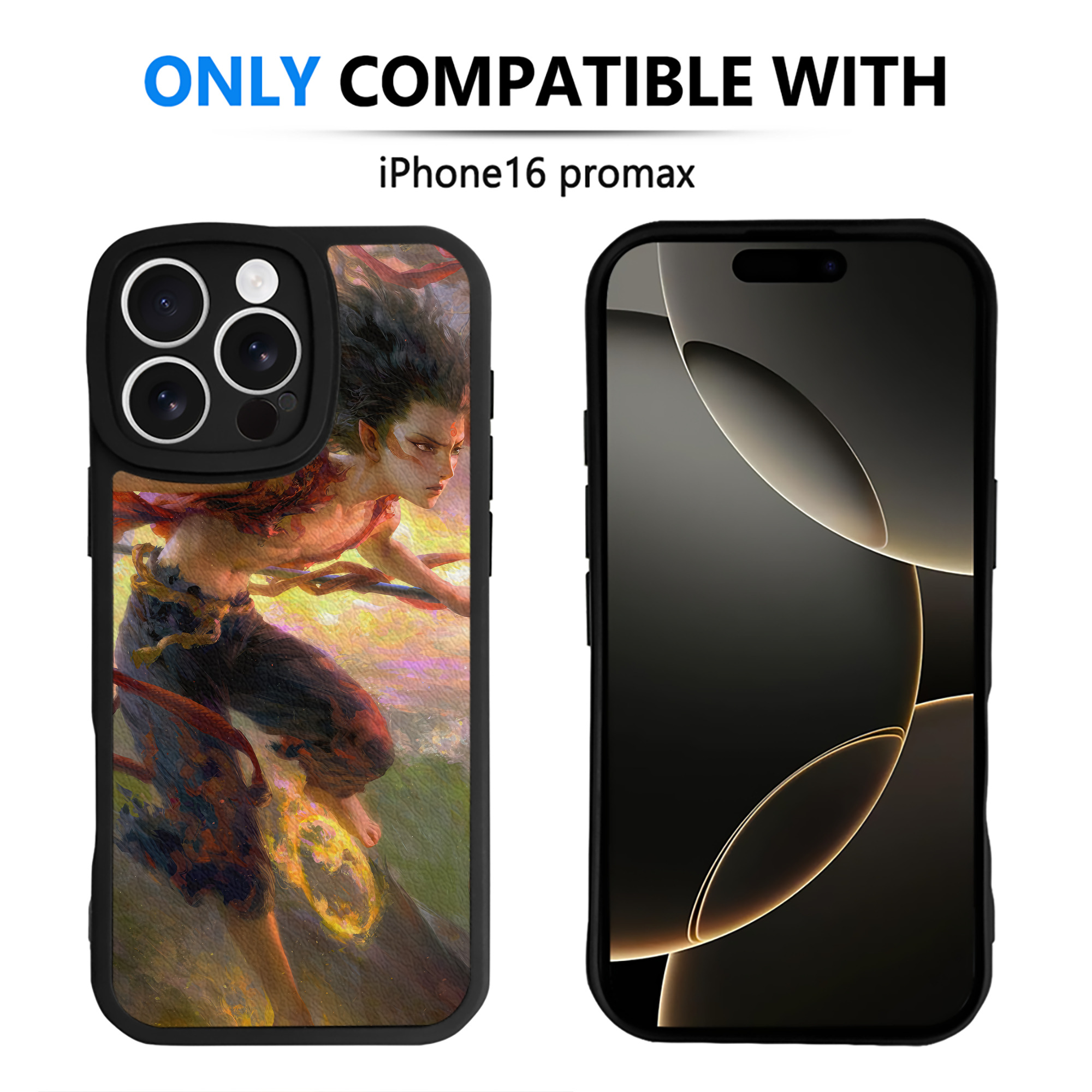 （画像用） Ne Zha 2 ナタ 魔童の大暴れ 【iPhone 16シリーズ対応】シリコンスマホケース（レザー調） 材質：シリコン